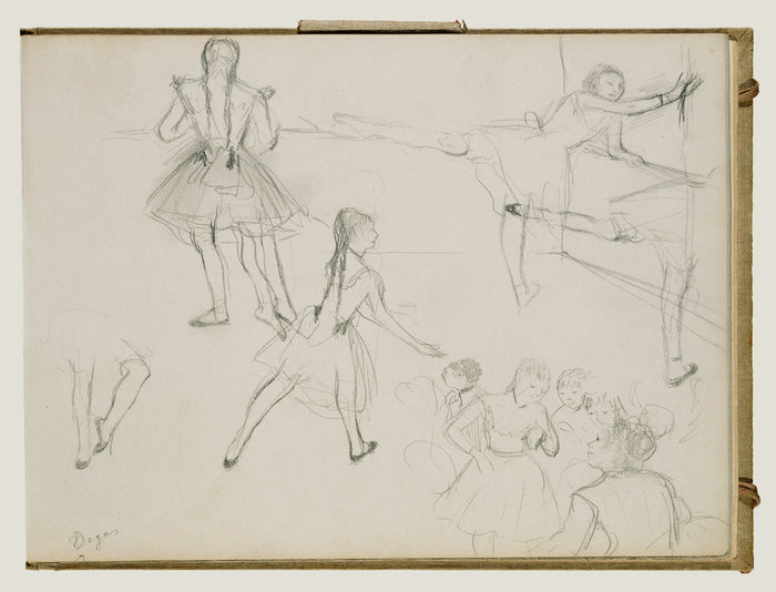 Edgar Degas:Ballet Dancers Rehearsing,16x12