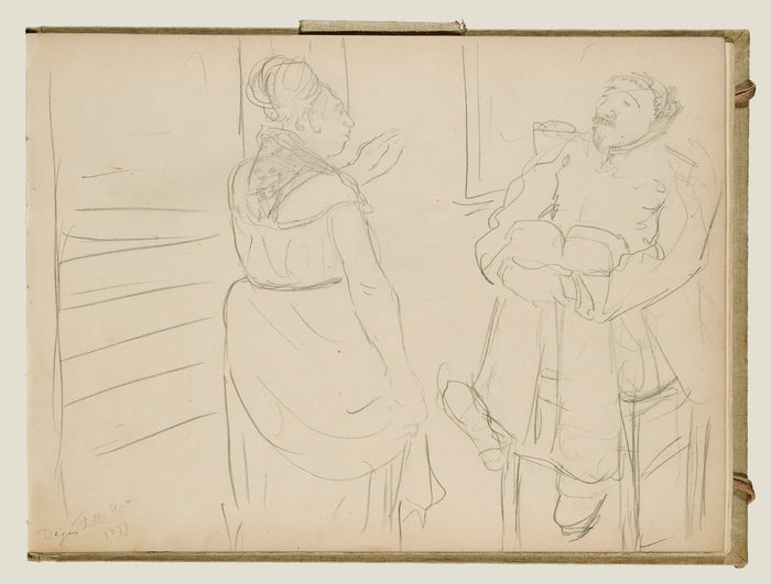 Edgar Degas:Brothel Scene,16x12