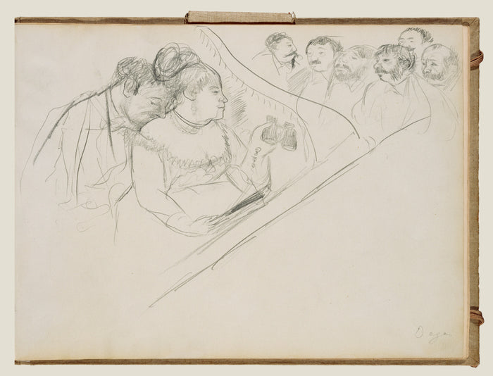 Edgar Degas:Opera Boxes,16x12