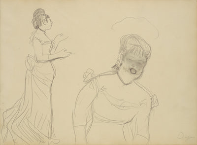 Edgar Degas:Sketches of a Café Singer,16x12"(A3)Poster