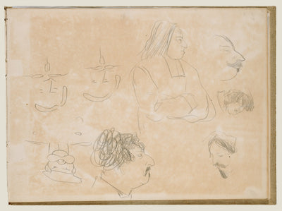 Edgar Degas:Caricature Sketches,16x12"(A3)Poster