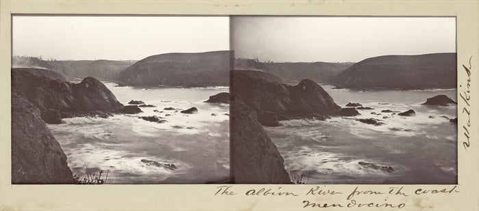 Carleton Watkins:The Albion River from the Coast, Mendocino,16x12