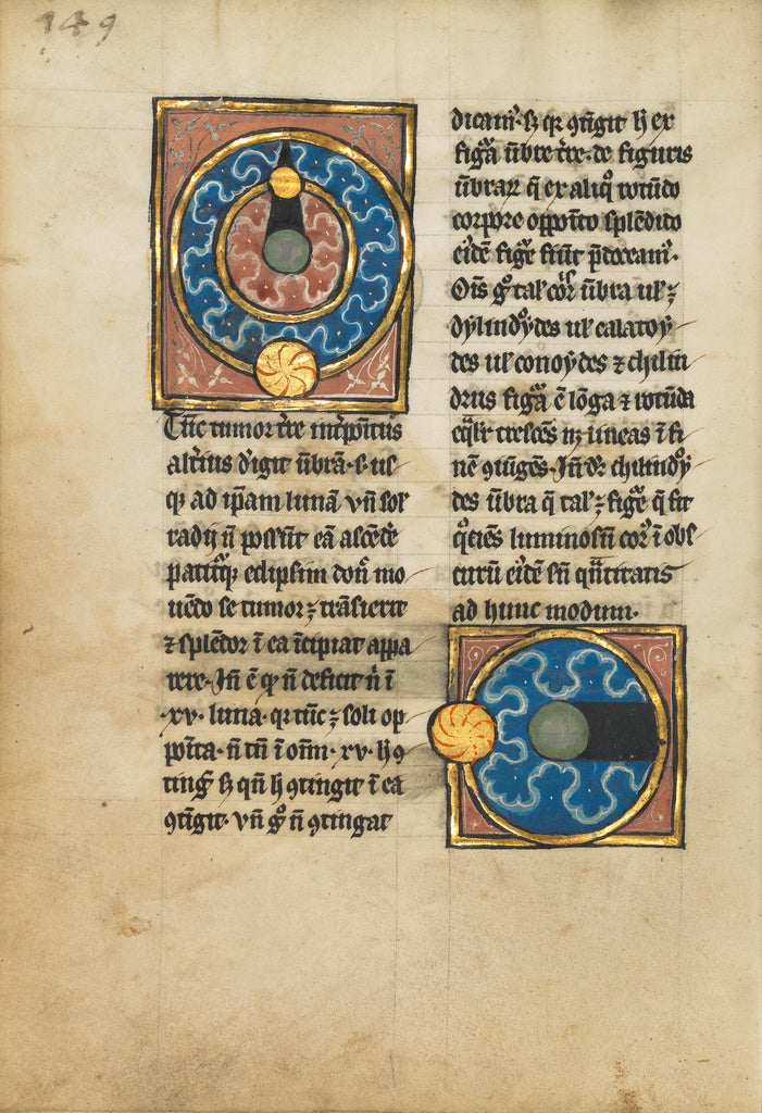 Unknown:Two Diagrams with the Sun and the Moon, Poster Print Wall Art