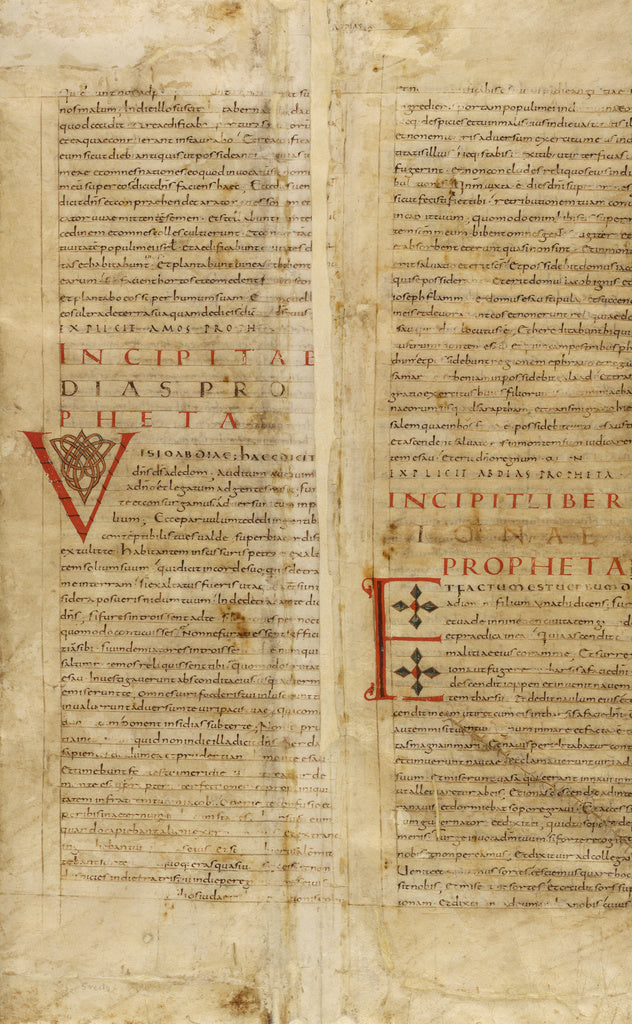 Unknown:Decorated Initial V; Decorated Initial E, Poster Print Wall Art