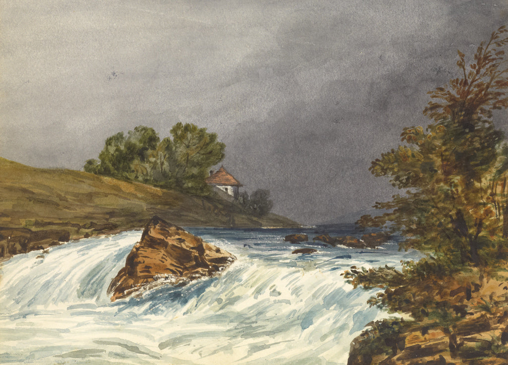 Samuel H. OwenAttributed to:[River Scene with House], Poster Print Wall Art