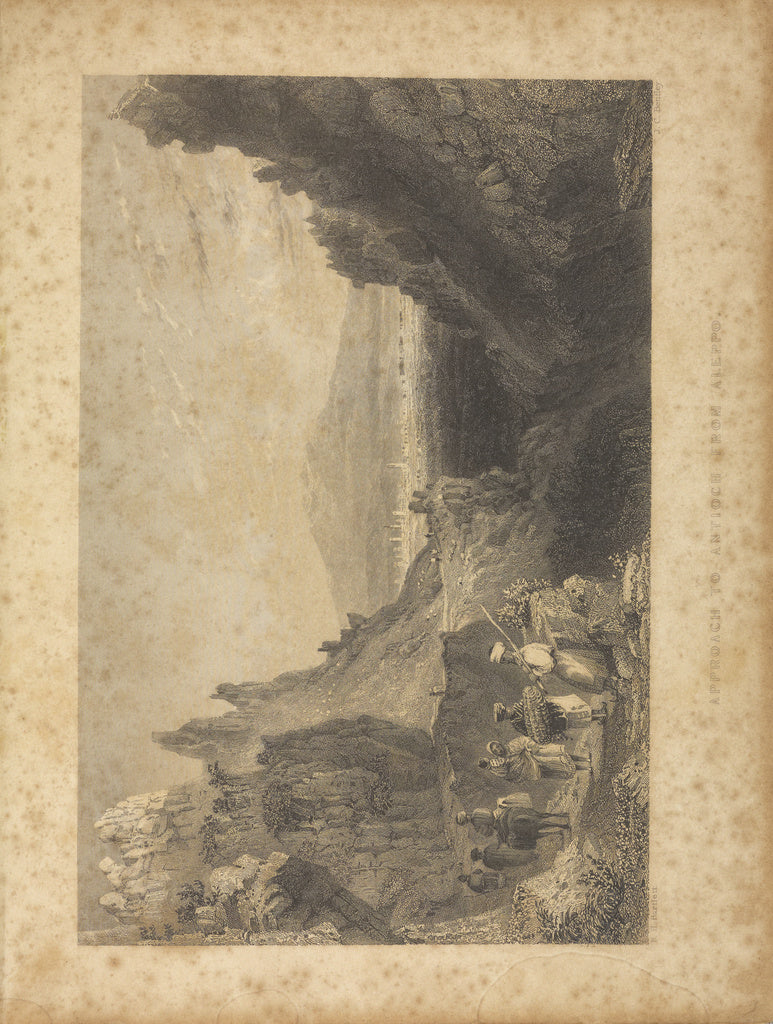 William Henry Barrett:Approach to Antioch From Aleppo., Poster Print Wall Art