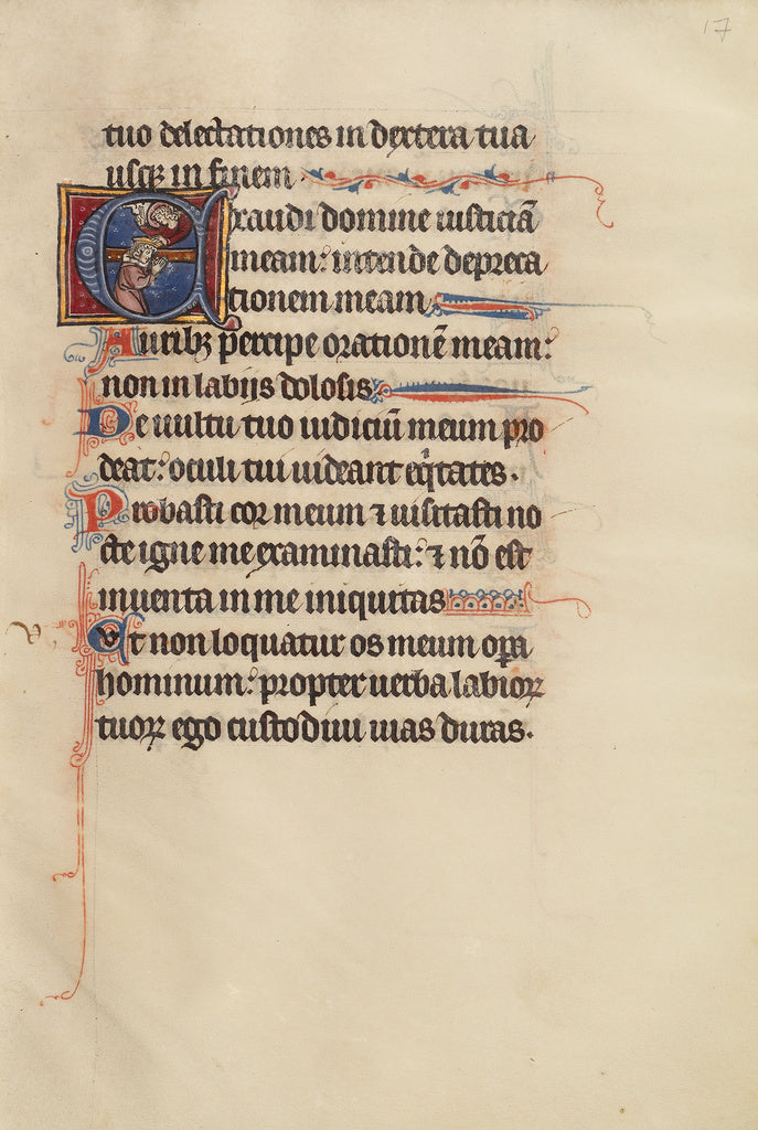 Bute Master:Initial E: Christ Crowning David, Poster Print Wall Art