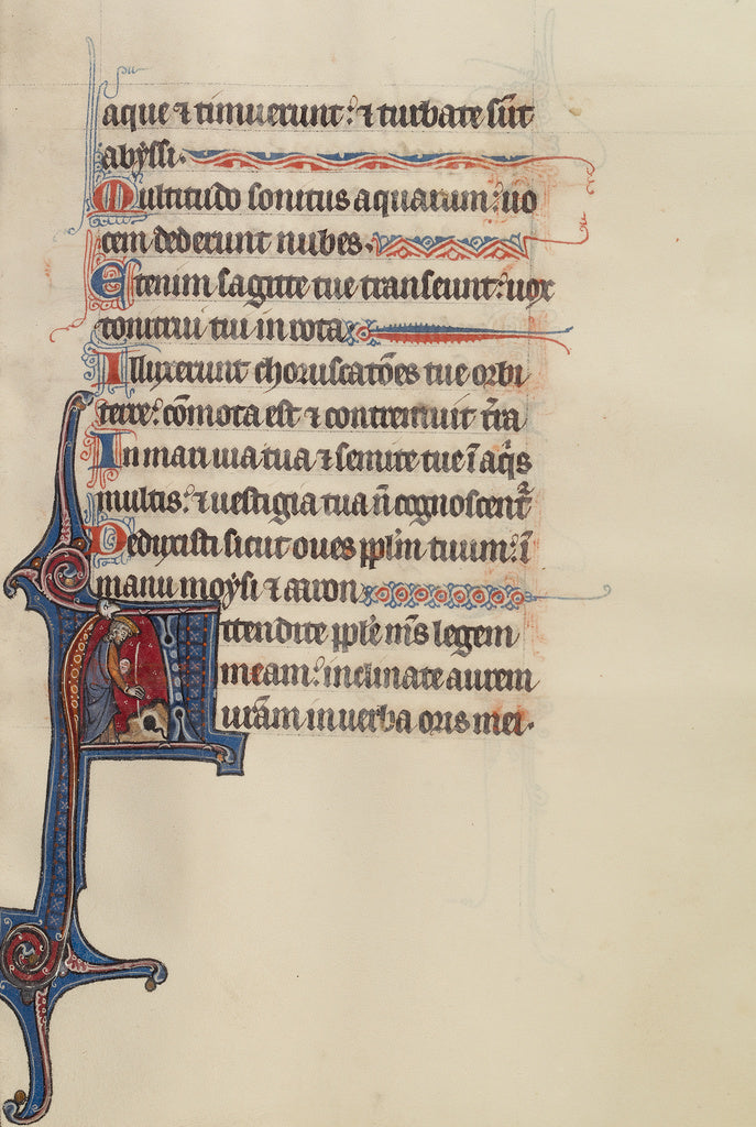Bute Master:Initial A: Moses Striking a Rock, Poster Print Wall Art