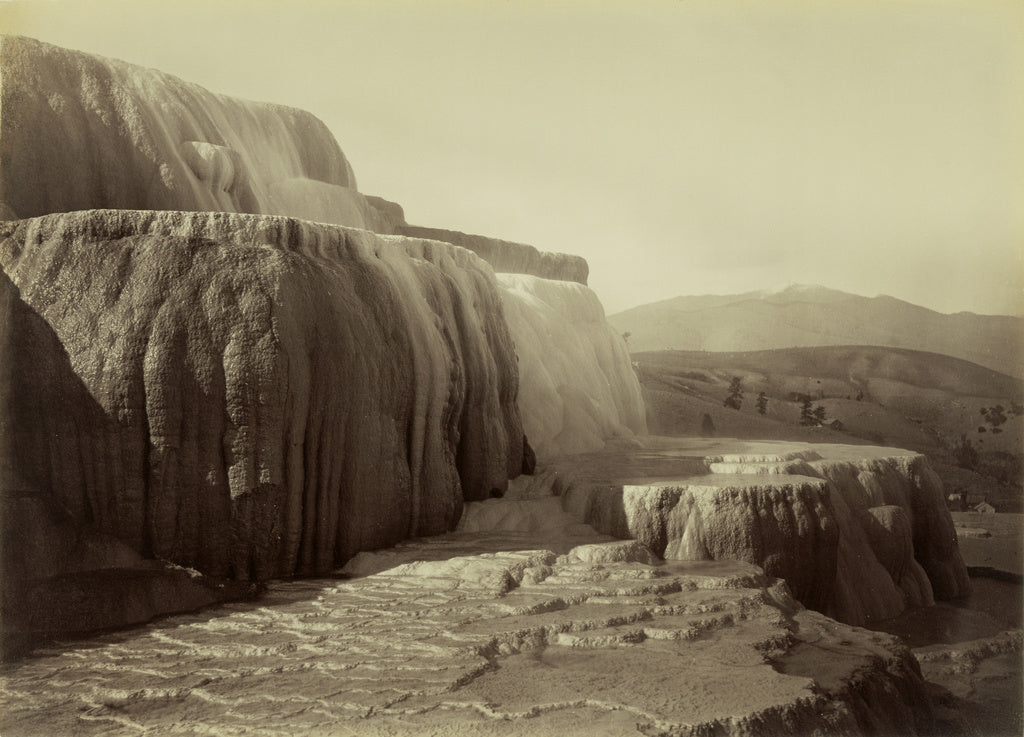 Carleton Watkins:[Minerva Terraces, Mammoth Hot Springs Nati, Poster Print Wall Art