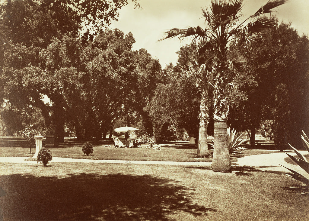 Carleton Watkins:[Thurlow Lodge - Tent and Family Group], Poster Print Wall Art