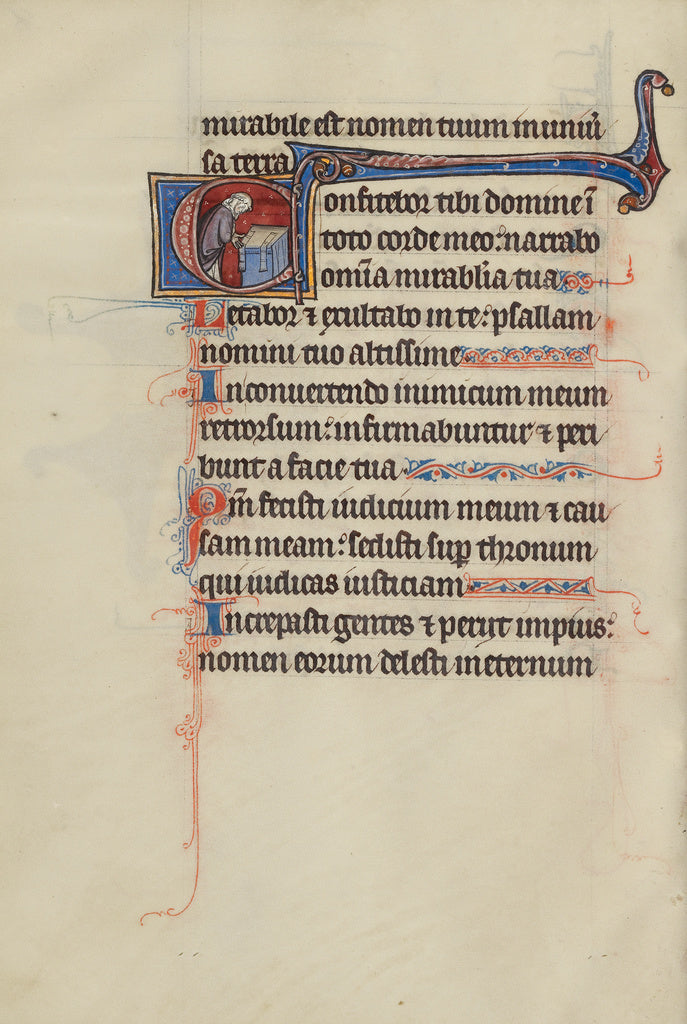 Bute Master:Initial C: A Priest Before an Altar, Poster Print Wall Art