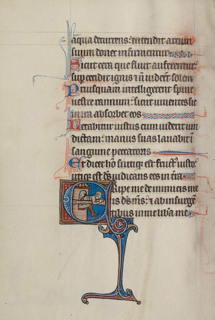Bute Master:Initial E: Michol Helping David Climb out a Wind, Poster Print Wall Art