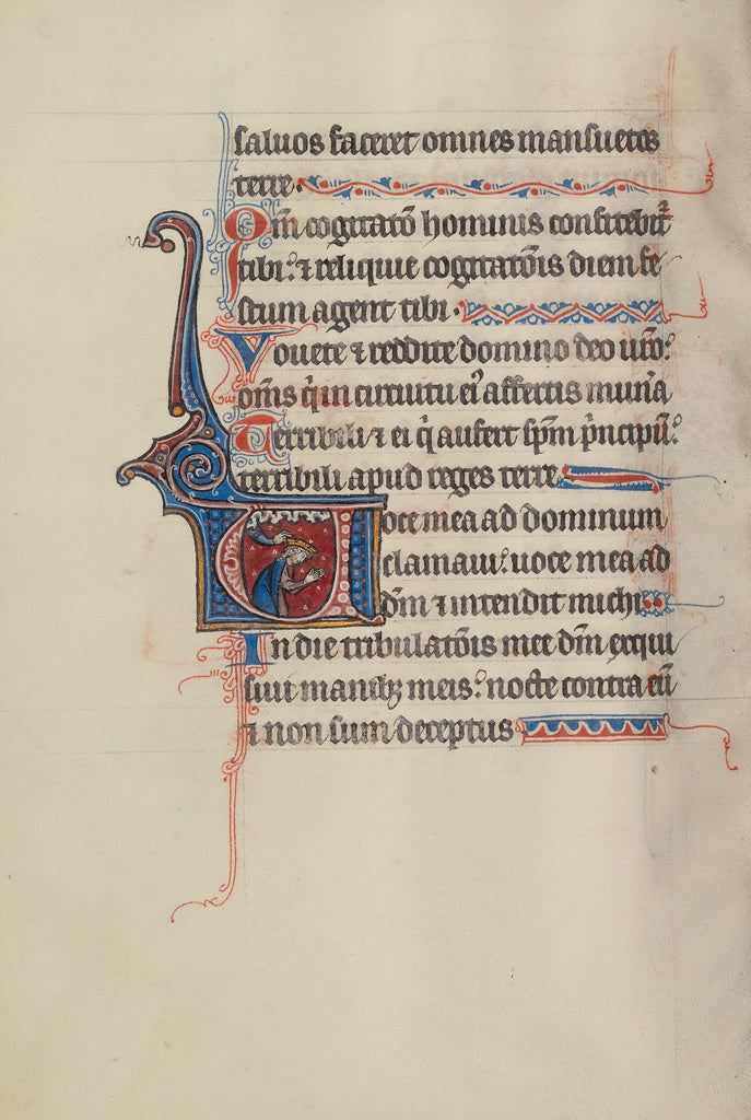 Bute Master:Initial V: The Divine Hand Crowing David, Poster Print Wall Art