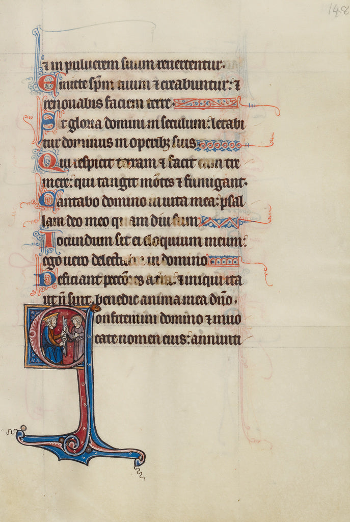 Bute Master:Initial C: Pharoah Handing a Key to David, Poster Print Wall Art
