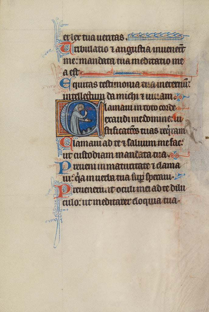 Bute Master:Initial C: A Monk Gesturing to the Ground, Poster Print Wall Art