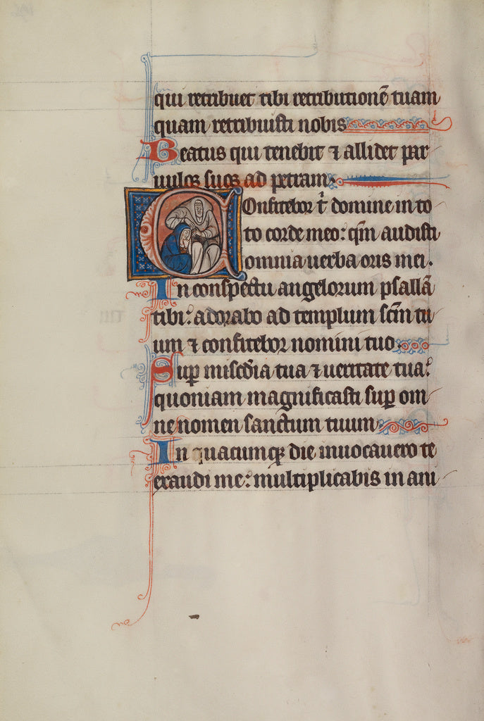 Bute Master:Initial C: A Woman Confessing to a Friar, Poster Print Wall Art