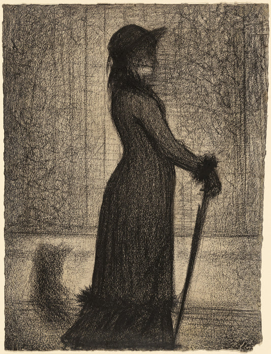 Georges Seurat:Woman Strolling (Une élégante),16x12"(A3)Poster