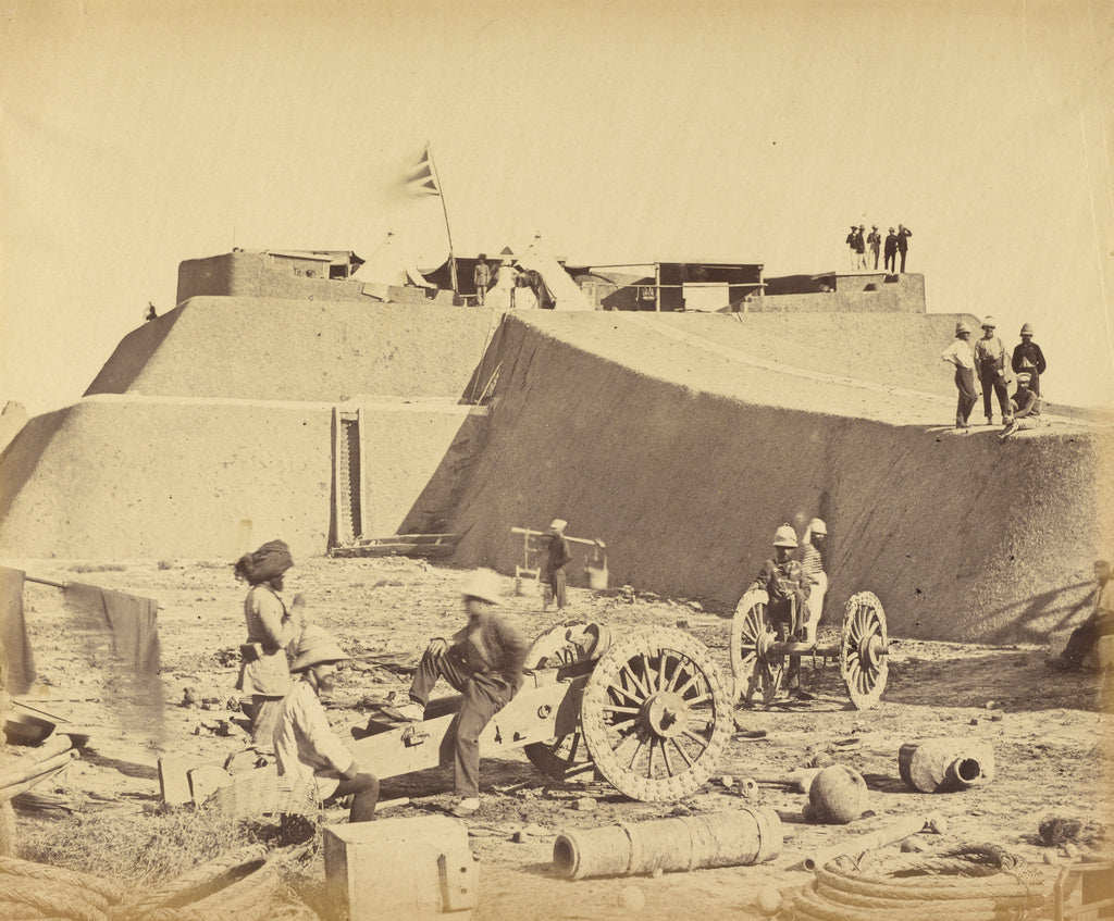 Felice Beato:[Headquarter's Staff, Pehtang Fort], Poster Print Wall Art