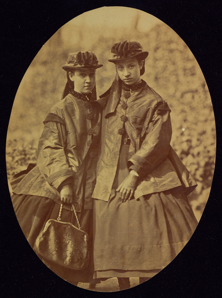 Unknown:[Two Young Ladies], Poster Print Wall Art