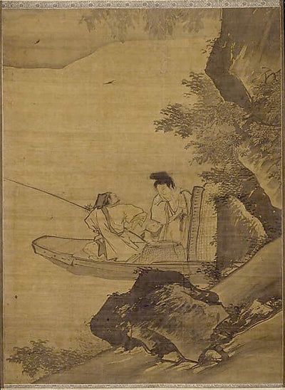 ,Fisherman and Family-Attributed to Zhang Lu, 16x12"(A3) Poster