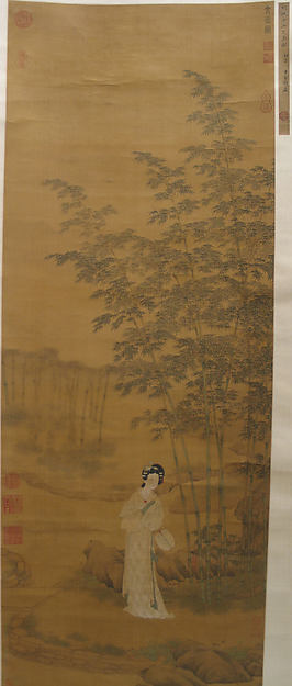 Ming China,Lady in a Bamboo Grove-Attributed to Qiu Ying, 16x12"(A3) Poster