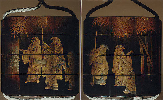 ,Inr with the Seven Sages of the Bamboo Grove s,Japan ukiyo-e Period Image,16x12"(A3) Poster