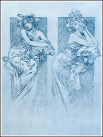 13 from the 'Documents Decoratifs" series, 1901 vintage artwork by Alphonse Mucha, 16x12" (A3 size) poster print