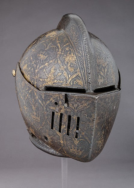 Close-Helmet for the Tournament on Foot c1600–1610,  Poster Print Wall Art