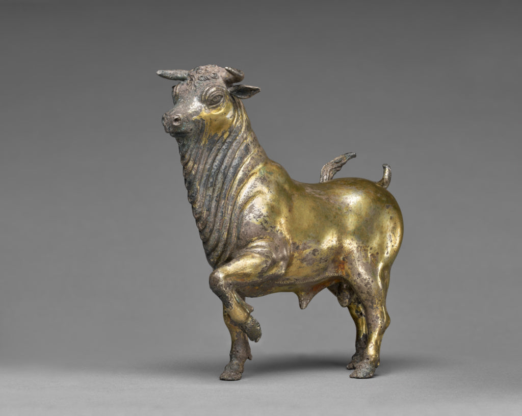 Unknown:Statuette of a Bull, Poster Print Wall Art