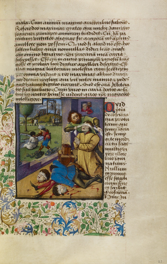 Aeneas Silvius PiccolominiUnknown Artist:A Massacre of Family Membe, Poster Print Wall Art