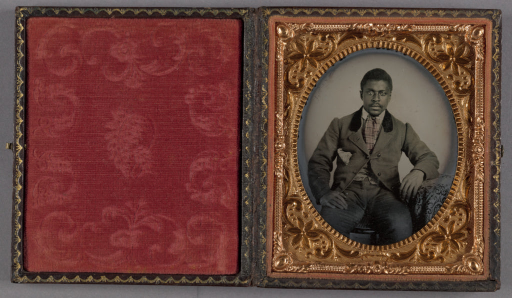 Unknown:[Man with Plaid Cravat], Poster Print Wall Art
