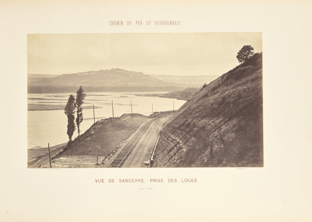 Auguste Hippolyte Collard:Vue de Sancerre, Prise des Loges, Poster Print Wall Art