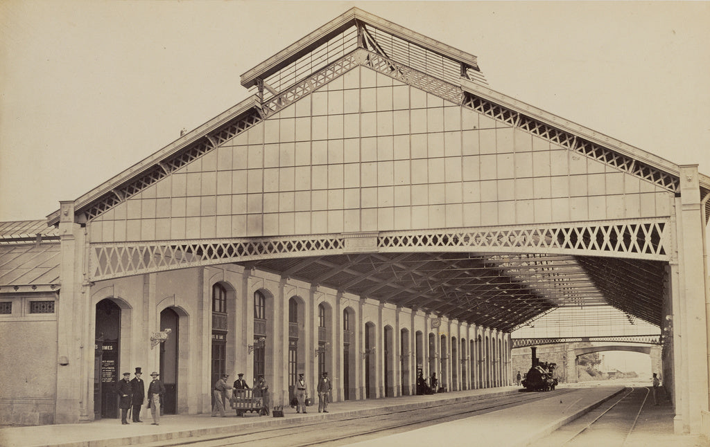 Auguste Hippolyte Collard:Nevers Station, Poster Print Wall Art