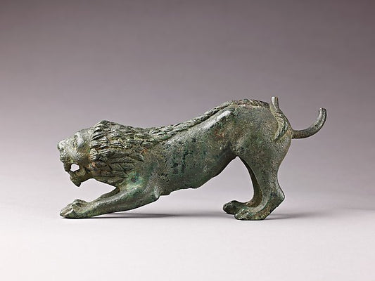 :Crouching Lion c5th–3rd century B.C.-16x12"(A3) Poster
