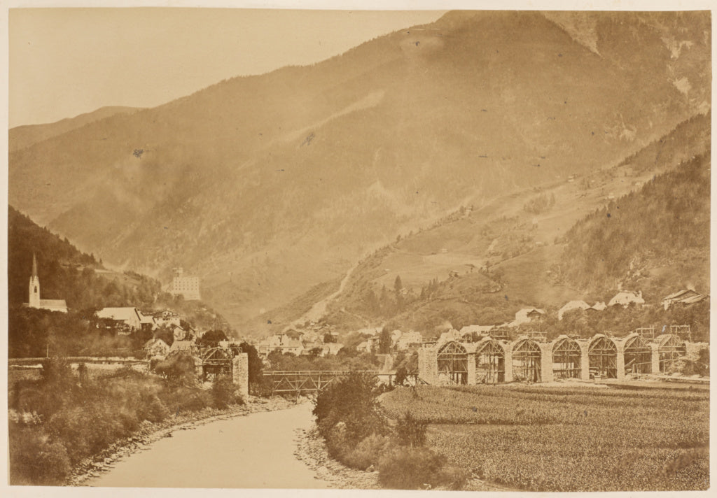 Carl Alfred Czichna:Inn-Viadukt bei Landeck, Poster Print Wall Art