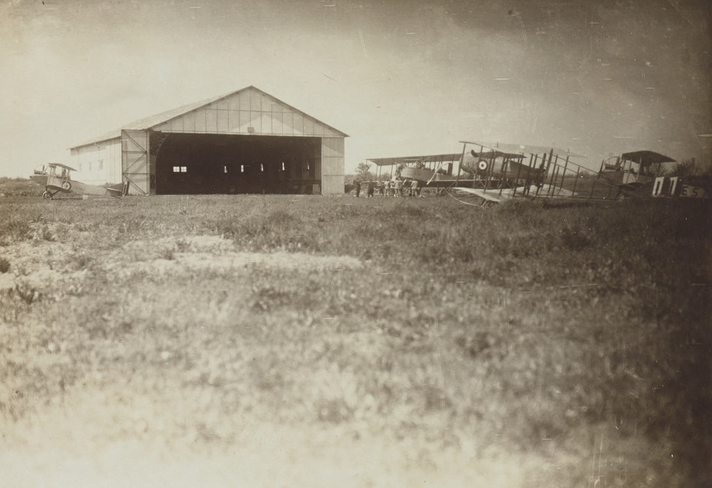 Fédèle Azari:[Airplanes in a field], Poster Print Wall Art