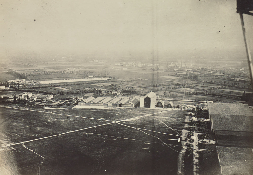 Fédèle Azari:[Aerial view of airfield], Poster Print Wall Art