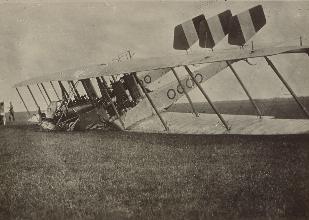 Fédèle Azari:[Crashed Caproni Ca. 36], Poster Print Wall Art