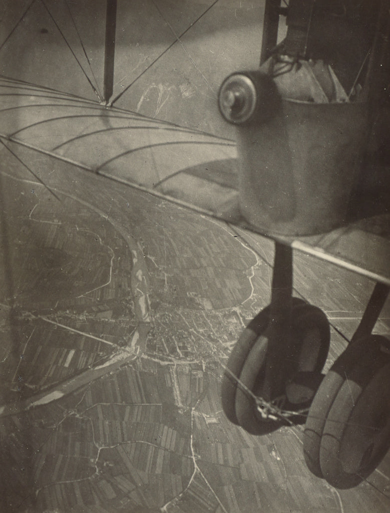 Fédèle Azari:[Aerial shot, cityscape and airplane wheels],16x12"(A3)Poster