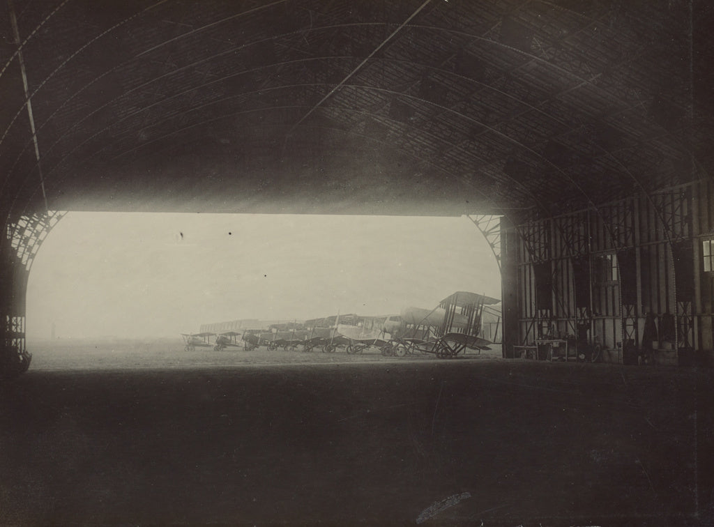 Fédèle Azari:[Airplane hanger], Poster Print Wall Art