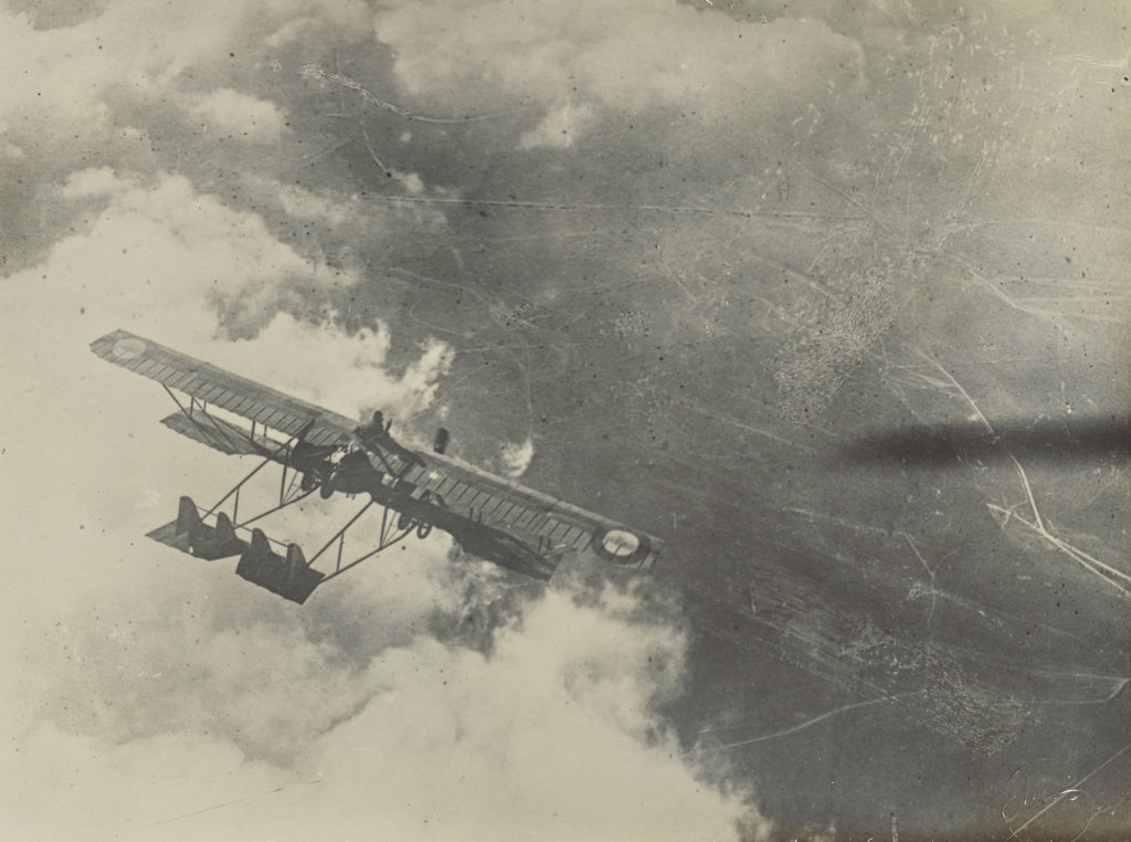 Fédèle Azari:[Flying airplane], Poster Print Wall Art
