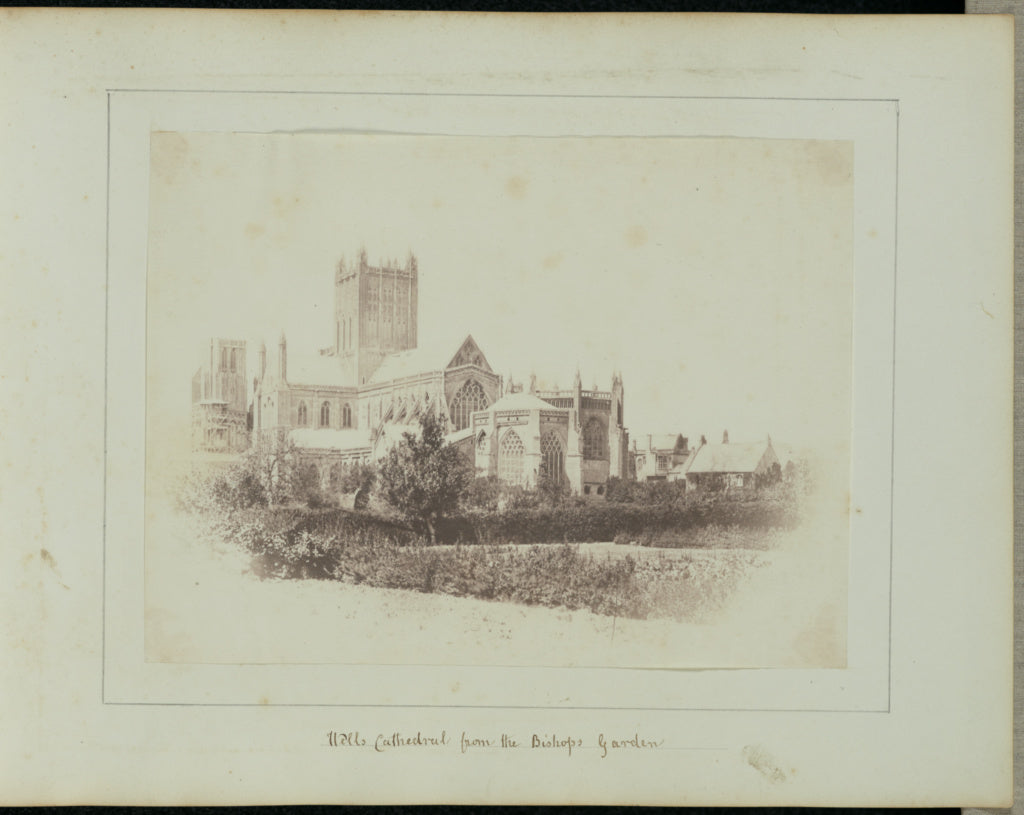 John Wheeley Gough Gutch:Wells Cathedral from the Bishop's G, Poster Print Wall Art