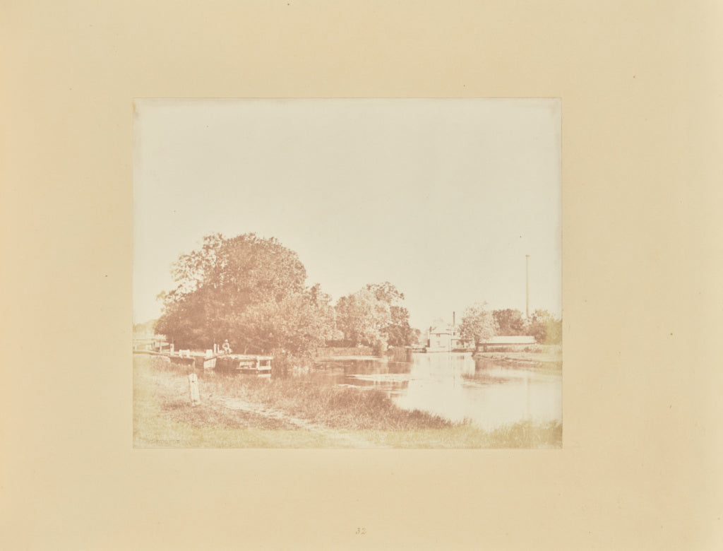 Samuel Buckle:Locks and Paper Mill, Wansford, Poster Print Wall Art