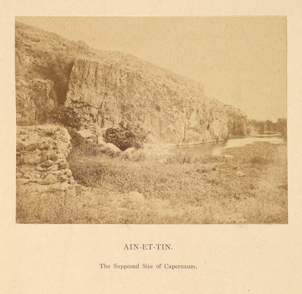 Francis Bedford:Ain-et-Tin, The Supposed Site of Capernaum, Poster Print Wall Art