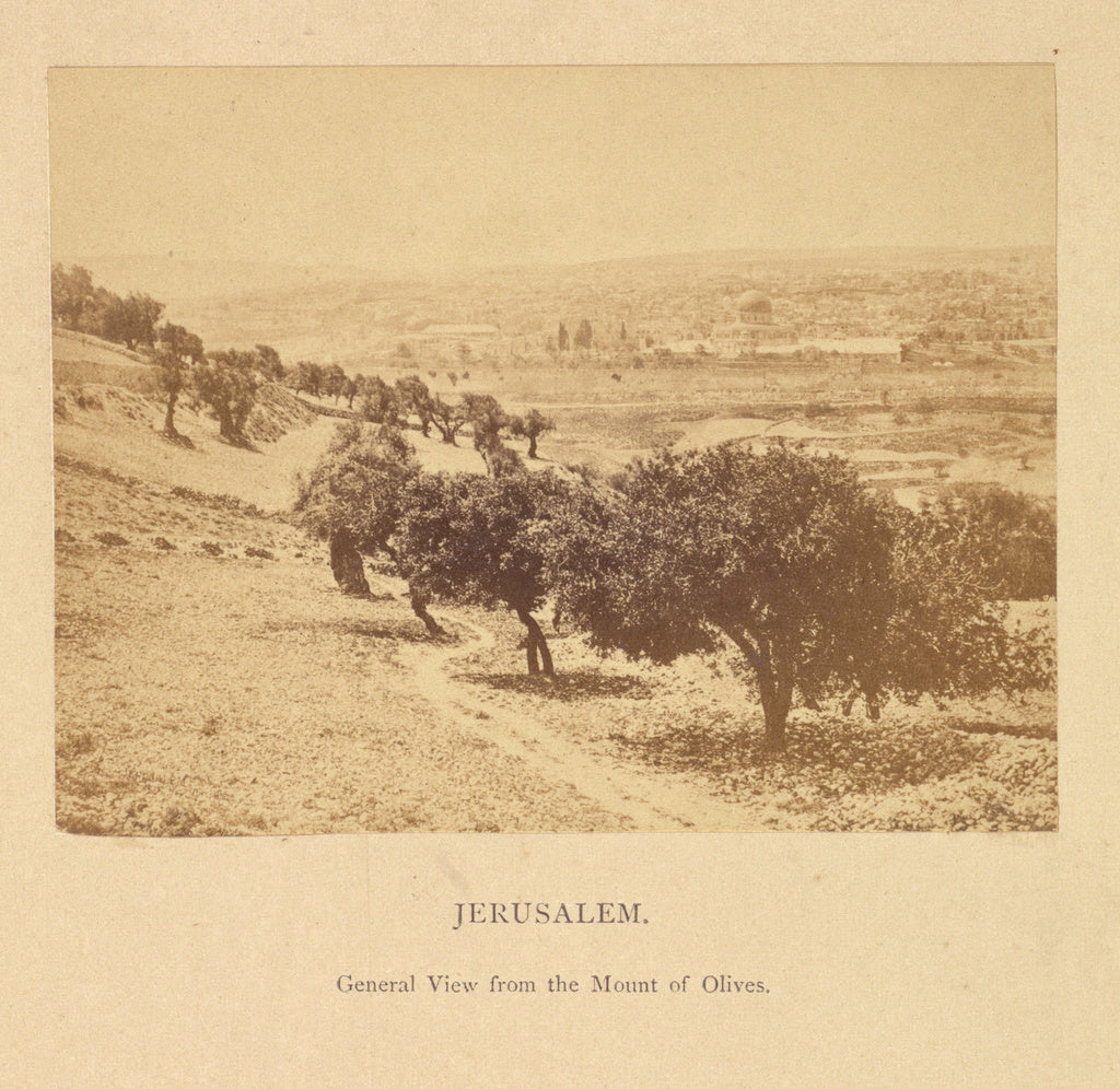 Francis Bedford:Jerusalem, General View from the Mount of Ol, Poster Print Wall Art
