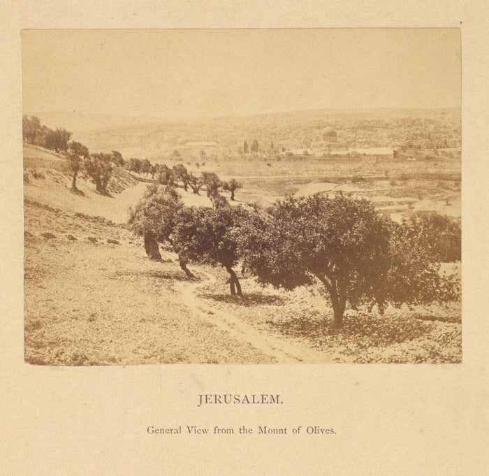 Francis Bedford:Jerusalem, General View from the Mount of Ol,16x12
