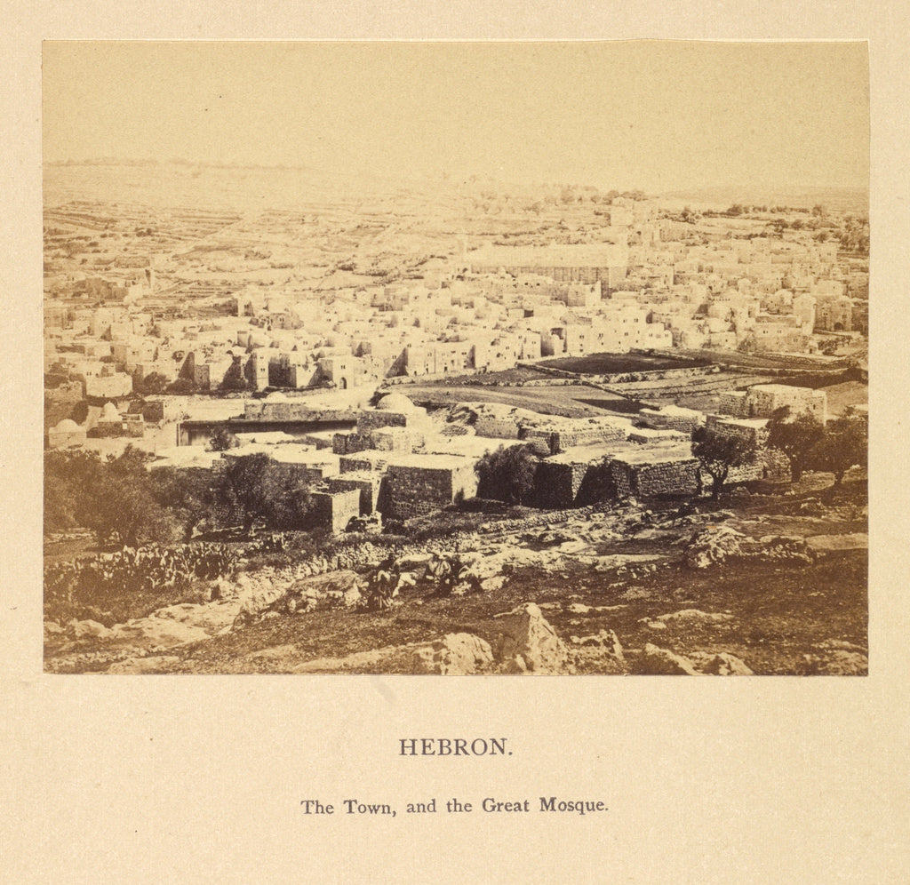Francis Bedford:Hebron, the Town, and the Great Mosque, Poster Print Wall Art