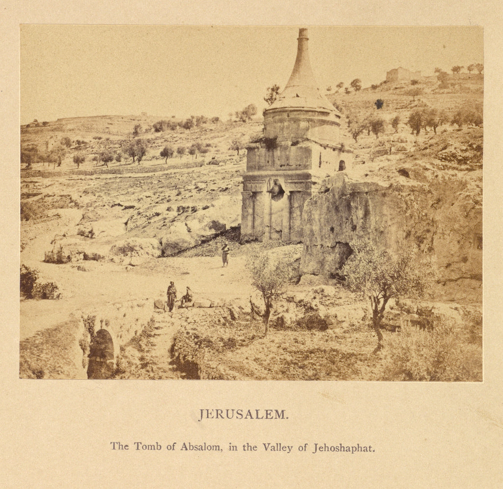 Francis Bedford:Jerusalem, The Tomb of Absalom, in the Valle, Poster Print Wall Art