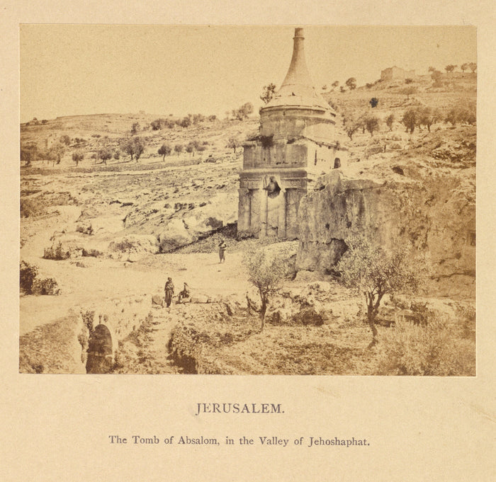 Francis Bedford:Jerusalem, The Tomb of Absalom, in the Valle,16x12