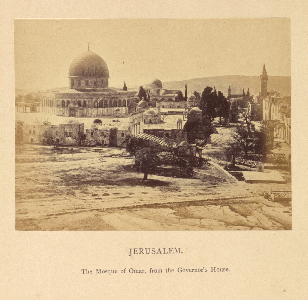 Francis Bedford:Jerusalem, The Mosque of Omar, from the Gove, Poster Print Wall Art